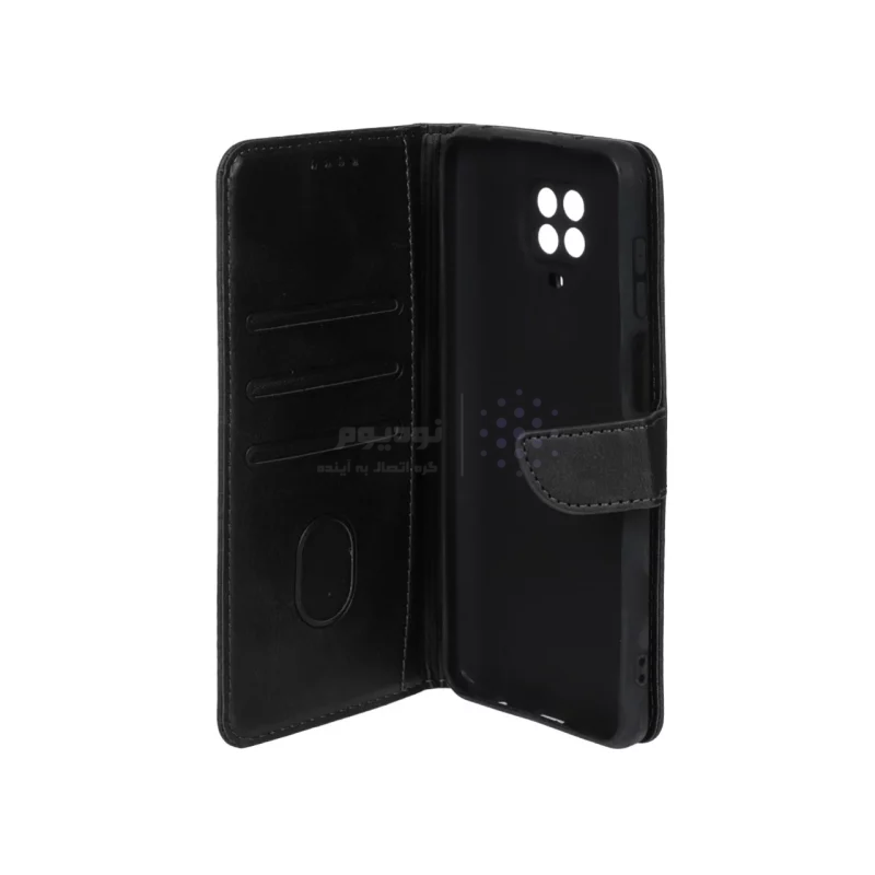 کیف چرمی موبایل مگنتی محافظ لنزدار Xiaomi Redmi Note 9S / Redmi Note 9 Pro / Redmi Note 9 Pro Max - مشکی - تصویر 3