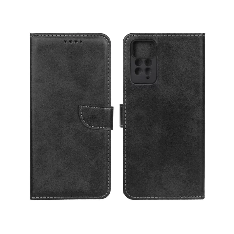 کیف چرمی موبایل مگنتی محافظ لنزدار Xiaomi Redmi Note 12 Pro 4G / Redmi Note 11 Pro 4G - مشکی - تصویر 2