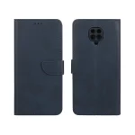 کیف چرمی موبایل مگنتی محافظ لنزدار Xiaomi Redmi Note 9S / Redmi Note 9 Pro / Redmi Note 9 Pro Max - سرمه ای