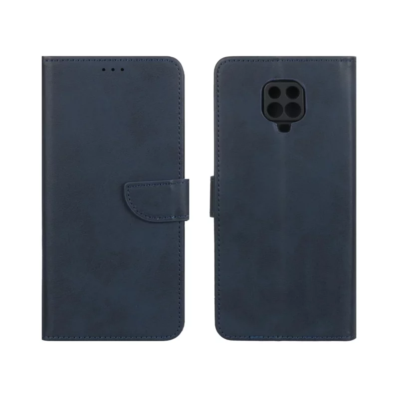 کیف چرمی موبایل مگنتی محافظ لنزدار Xiaomi Redmi Note 9S / Redmi Note 9 Pro / Redmi Note 9 Pro Max - سرمه ای - تصویر 2