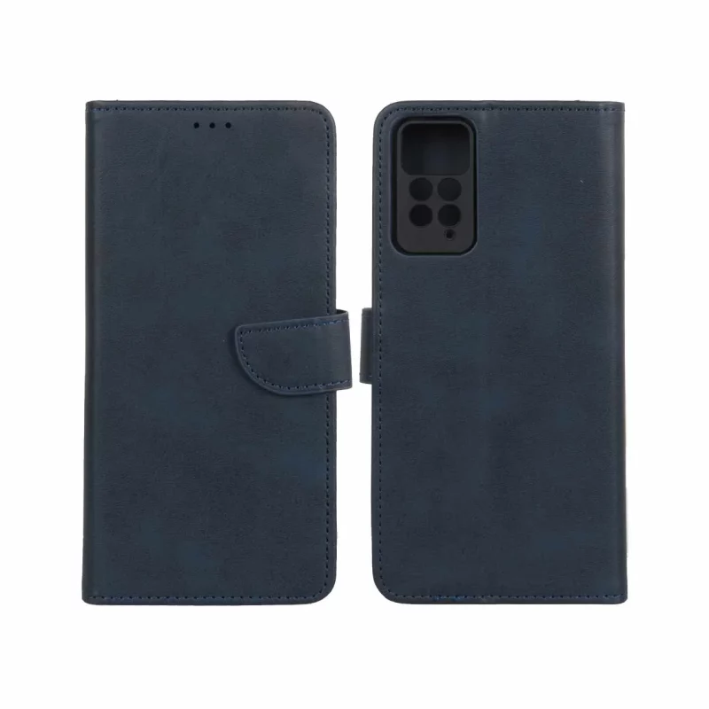 کیف چرمی موبایل مگنتی محافظ لنزدار Xiaomi Redmi Note 12 Pro 4G / Redmi Note 11 Pro - سرمه ای - تصویر 2