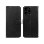 کیف چرمی موبایل مگنتی محافظ لنزدار Xiaomi Redmi 12 / Poco M6 Pro 5G - مشکی