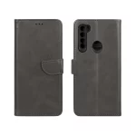 کیف چرمی موبایل مگنتی محافظ لنزدار Xiaomi Redmi Note 8 - خاکستری