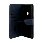 کیف چرمی موبایل مگنتی محافظ لنزدار Xiaomi Redmi Note 8 - سرمه ای - تصویر 3
