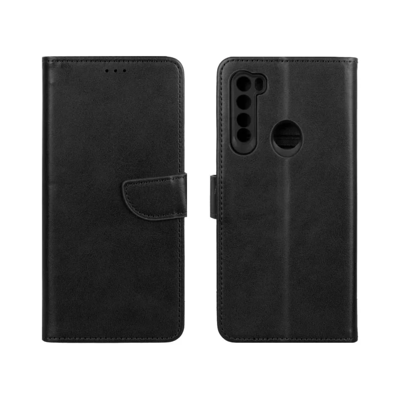 کیف چرمی موبایل مگنتی محافظ لنزدار Xiaomi Redmi Note 8 - مشکی - تصویر 2
