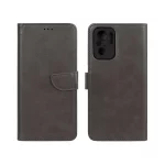 کیف چرمی موبایل مگنتی محافظ لنزدار Xiaomi Redmi Note 10 4G / Redmi Note 10S / Poco M5S - خاکستری