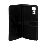 کیف چرمی موبایل مگنتی محافظ لنزدار Xiaomi Redmi Note 11 4G / Redmi Note 11S - مشکی - تصویر 3