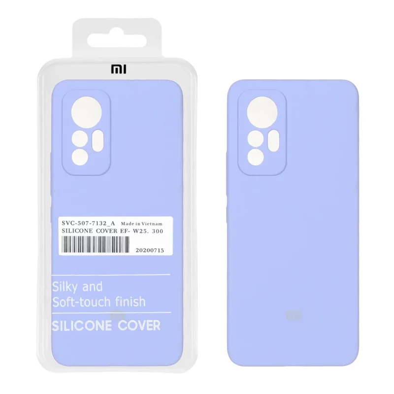 قاب سیلیکونی پاک کنی اورجینال درجه یک Xiaomi Mi 12 Lite - یاسی (پک دار) - تصویر 2