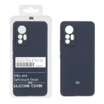 قاب سیلیکونی پاک کنی اورجینال درجه یک Xiaomi Mi 12 Lite - سرمه ای (پک دار)