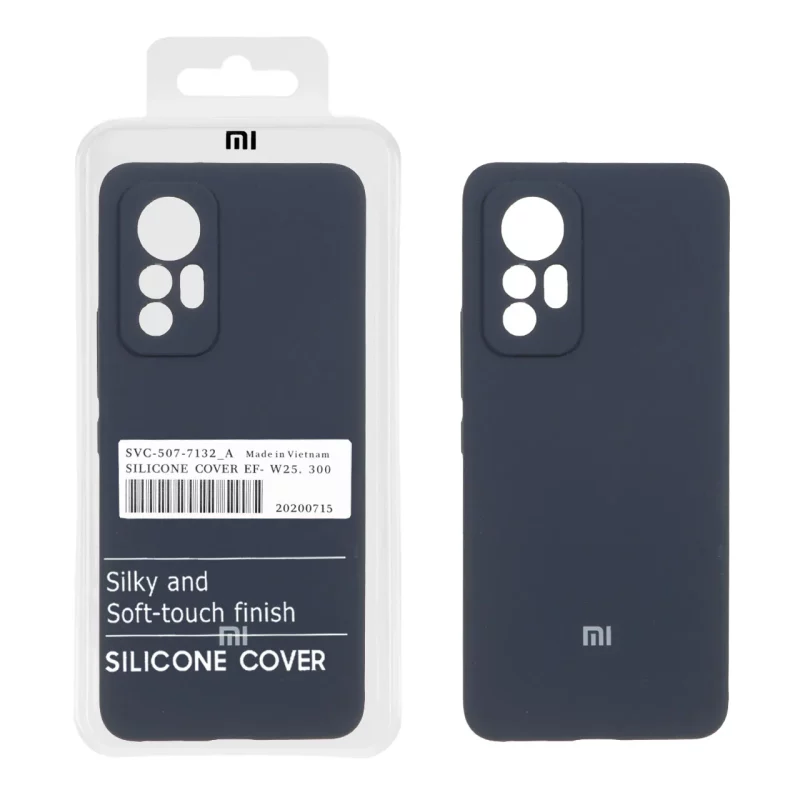 قاب سیلیکونی پاک کنی اورجینال درجه یک Xiaomi Mi 12 Lite - سرمه ای (پک دار) - تصویر 2