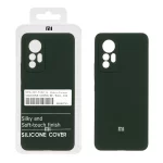 قاب سیلیکونی پاک کنی اورجینال درجه یک Xiaomi Mi 12 Lite - سبز تیره (پک دار)