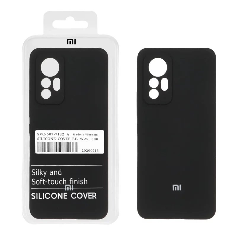 قاب سیلیکونی پاک کنی اورجینال درجه یک Xiaomi Mi 12 Lite - مشکی (پک دار) - تصویر 2