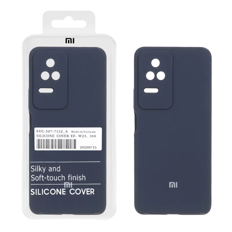 قاب سیلیکونی پاک کنی اورجینال درجه یک Xiaomi Poco F4 / K30S - سرمه ای (پک دار) - تصویر 2