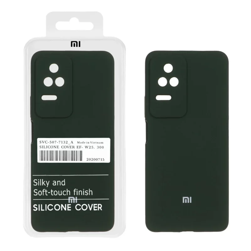 قاب سیلیکونی پاک کنی اورجینال درجه یک Xiaomi Poco F4 / K30S - سبز تیره (پک دار) - تصویر 2