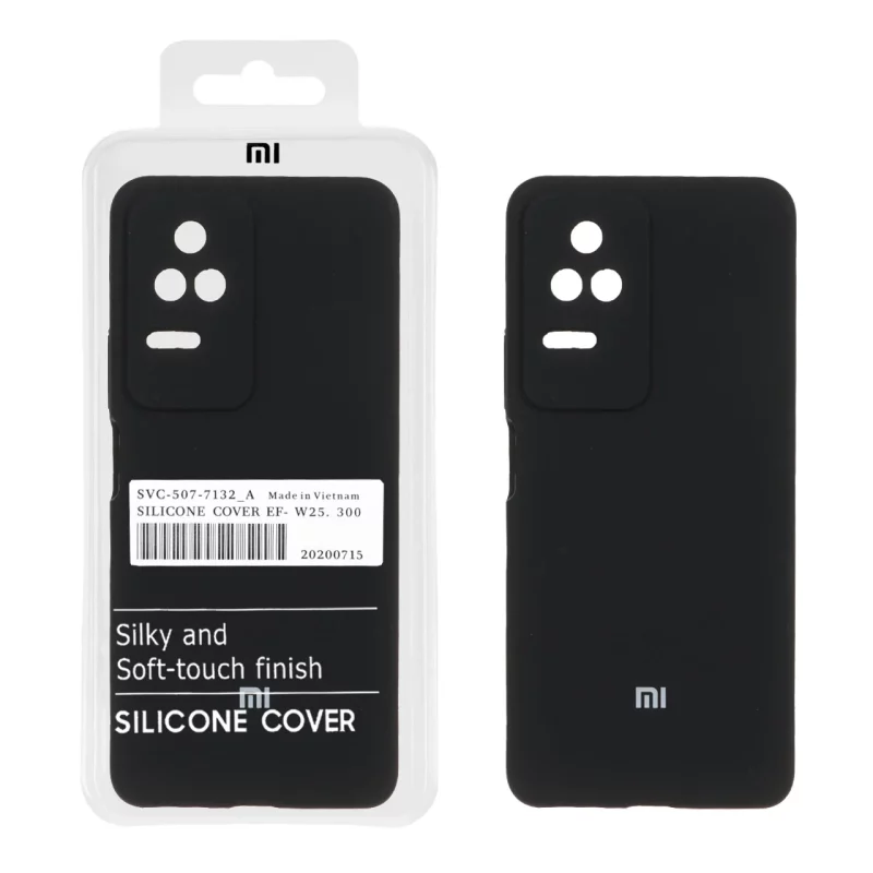 قاب سیلیکونی پاک کنی اورجینال درجه یک Xiaomi Poco F4 / K30S - مشکی (پک دار) - تصویر 2