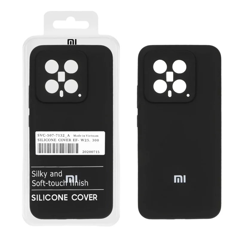قاب سیلیکونی پاک کنی اورجینال درجه یک Xiaomi Mi 14 - مشکی (پک دار) - تصویر 2