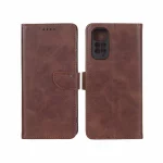 کیف چرمی موبایل مگنتی محافظ لنزدار Xiaomi Redmi Note 11 4G / Redmi Note 11S - قهوه ای
