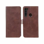 کیف چرمی موبایل مگنتی محافظ لنزدار Xiaomi Redmi Note 8 - قهوه ای