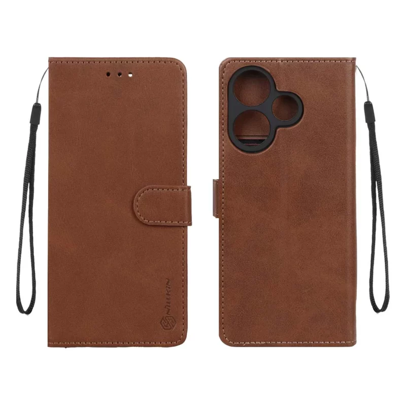 کیف موبایل مگنتی Nillkin مدل Xiaomi Redmi 13X / Redmi 13 4G / Poco M6 4G - قهوه ای - تصویر 2