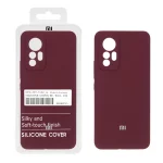 قاب سیلیکونی پاک کنی اورجینال درجه یک Xiaomi Mi 12 Lite - زرشکی (پک دار)