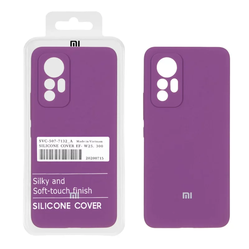 قاب سیلیکونی پاک کنی اورجینال درجه یک Xiaomi Mi 12 Lite - ارغوانی (پک دار) - تصویر 2
