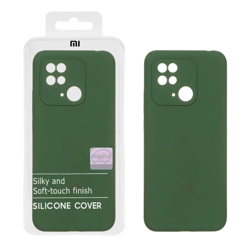 قاب سیلیکونی پاک کنی اورجینال Master Quality مدل Xiaomi Redmi 10C / Redmi 10 Power / Poco C40 - سبز تیره (پک دار) - تصویر 2