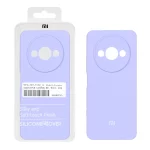 قاب سیلیکونی پاک کنی اورجینال درجه یک Xiaomi Redmi A3 / A3x / Poco C61 - یاسی (پک دار)
