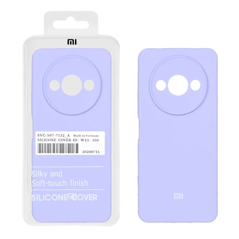 قاب سیلیکونی پاک کنی اورجینال درجه یک Xiaomi Redmi A3 / A3x / Poco C61 - یاسی (پک دار) - تصویر 2
