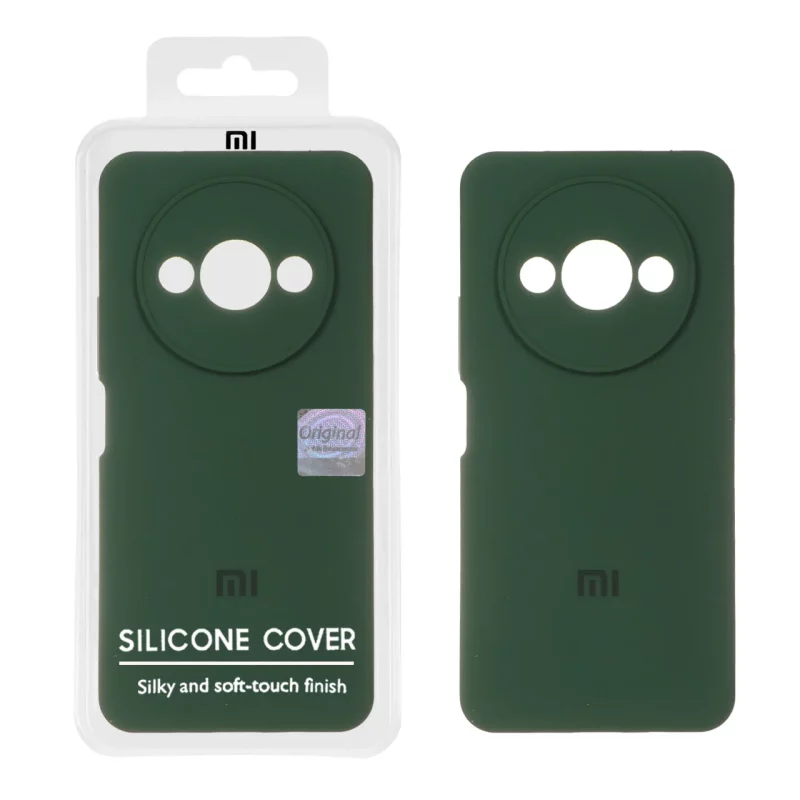 قاب سیلیکونی پاک کنی اورجینال Master Quality مدل Xiaomi Redmi A3 / A3x / Poco C61 - سبز تیره (پک دار) - تصویر 2