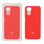قاب سیلیکونی پاک کنی محافظ لنزدار اورجینال Xiaomi Redmi Note 11 4G / Redmi Note 11S - قرمز (پک اصلی)