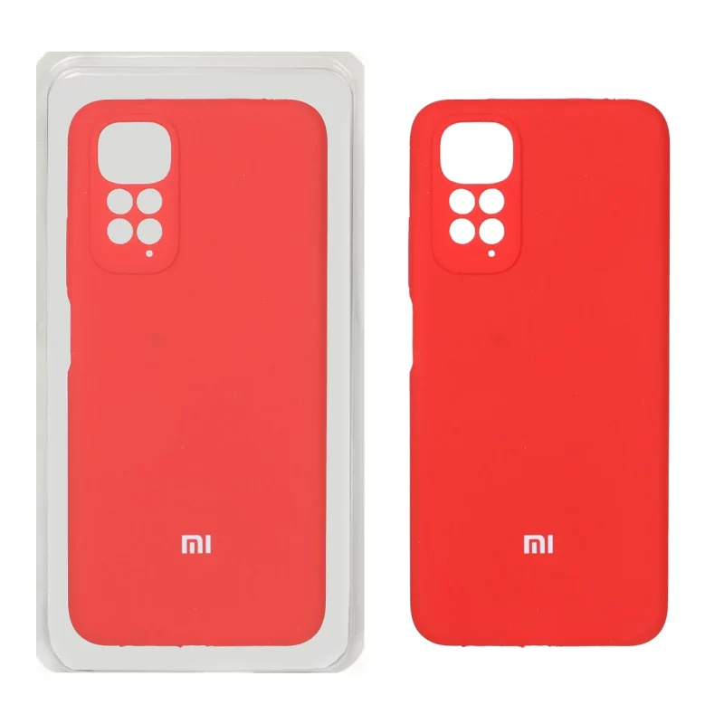 قاب سیلیکونی پاک کنی محافظ لنزدار اورجینال Xiaomi Redmi Note 11 4G / Redmi Note 11S - قرمز (پک اصلی) - تصویر 2