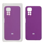 قاب سیلیکونی پاک کنی محافظ لنزدار اورجینال Xiaomi Redmi Note 11 4G / Redmi Note 11S - ارغوانی (پک اصلی)