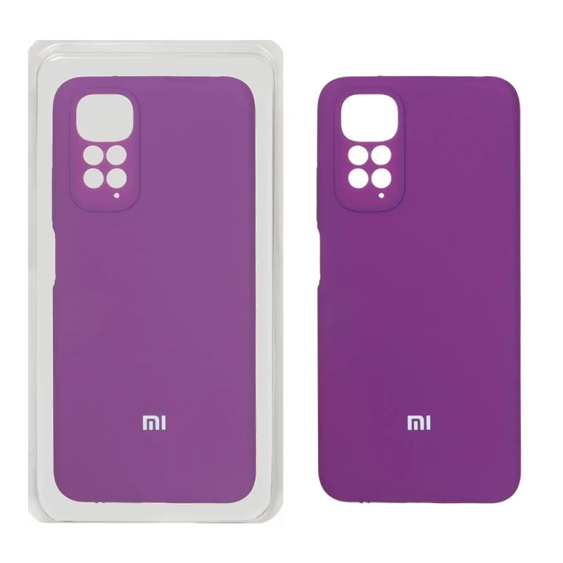 قاب سیلیکونی پاک کنی محافظ لنزدار اورجینال Xiaomi Redmi Note 11 4G / Redmi Note 11S - ارغوانی (پک اصلی) - تصویر 2