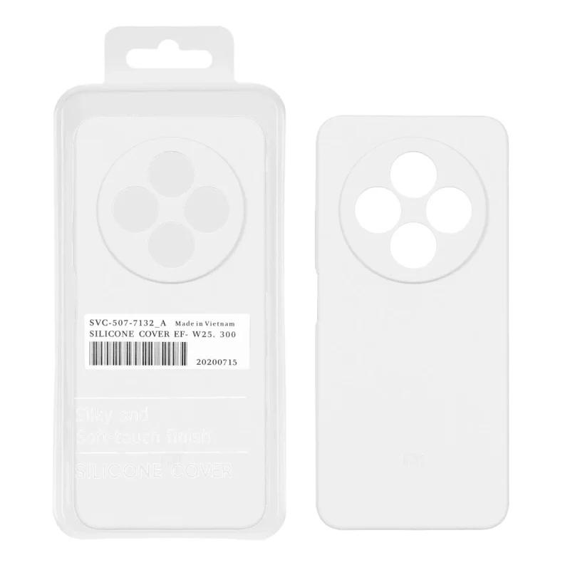 قاب سیلیکونی پاک کنی اورجینال درجه یک Xiaomi Redmi 14C / Redmi A4 / Poco C75 - سفید (پک دار) - تصویر 2