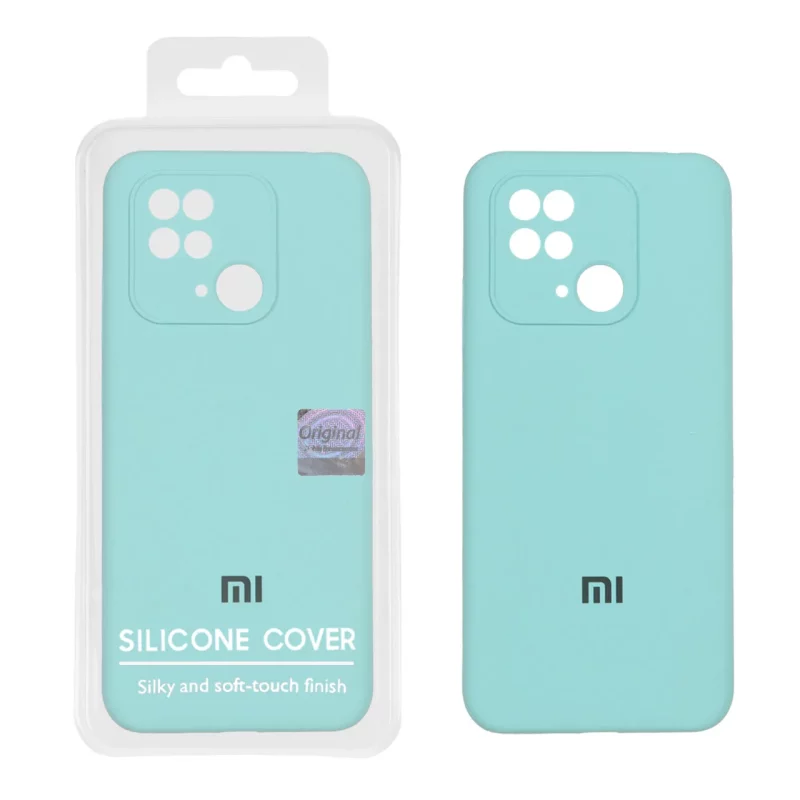 قاب سیلیکونی پاک کنی اورجینال Master Quality مدل Xiaomi Redmi 10C / Redmi 10 Power / Poco C40 - سبز آبی (پک دار) - تصویر 2