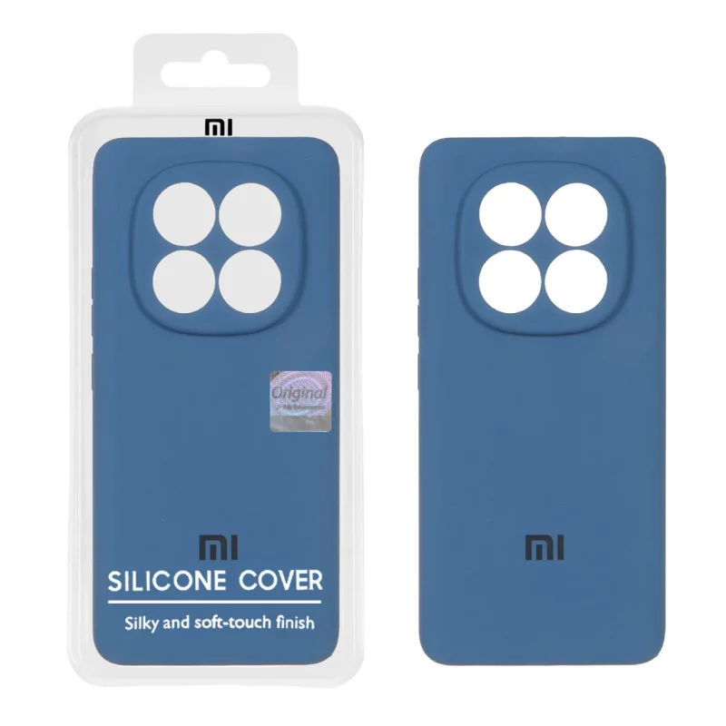 قاب سیلیکونی پاک کنی اورجینال Master Quality مدل Xiaomi Redmi Note 14 Pro 5G / Redmi Note 14 Pro Plus 5G / Poco X7 5G - آبی تیره (پک دار) - تصویر 2