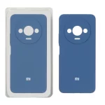 قاب سیلیکونی پاک کنی محافظ لنزدار اورجینال Xiaomi Redmi A3 / A3x / Poco C61 - آبی تیره (پک دار)