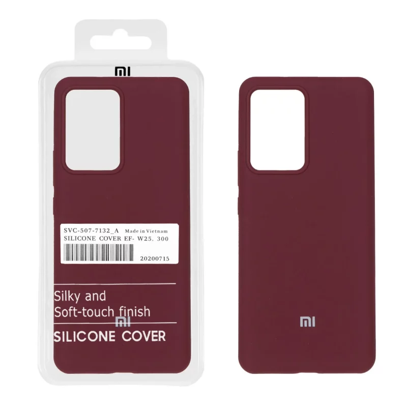 قاب سیلیکونی پاک کنی اورجینال درجه یک Xiaomi Mi 13 Lite - زرشکی (پک دار) - تصویر 2