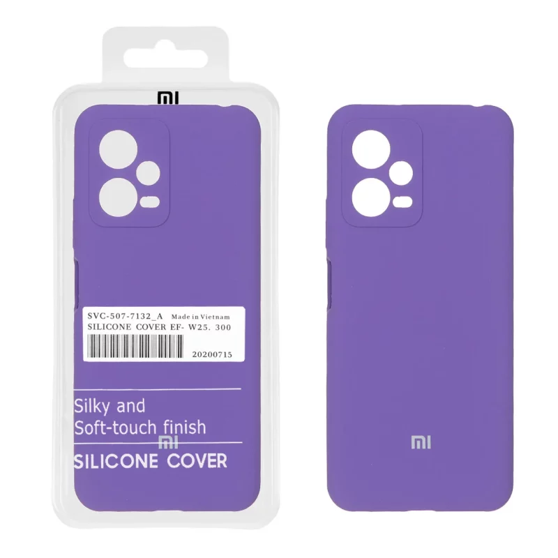 قاب سیلیکونی پاک کنی اورجینال درجه یک Xiaomi Redmi Note 12 5G / Poco X5 5G - بنفش (پک دار) - تصویر 2