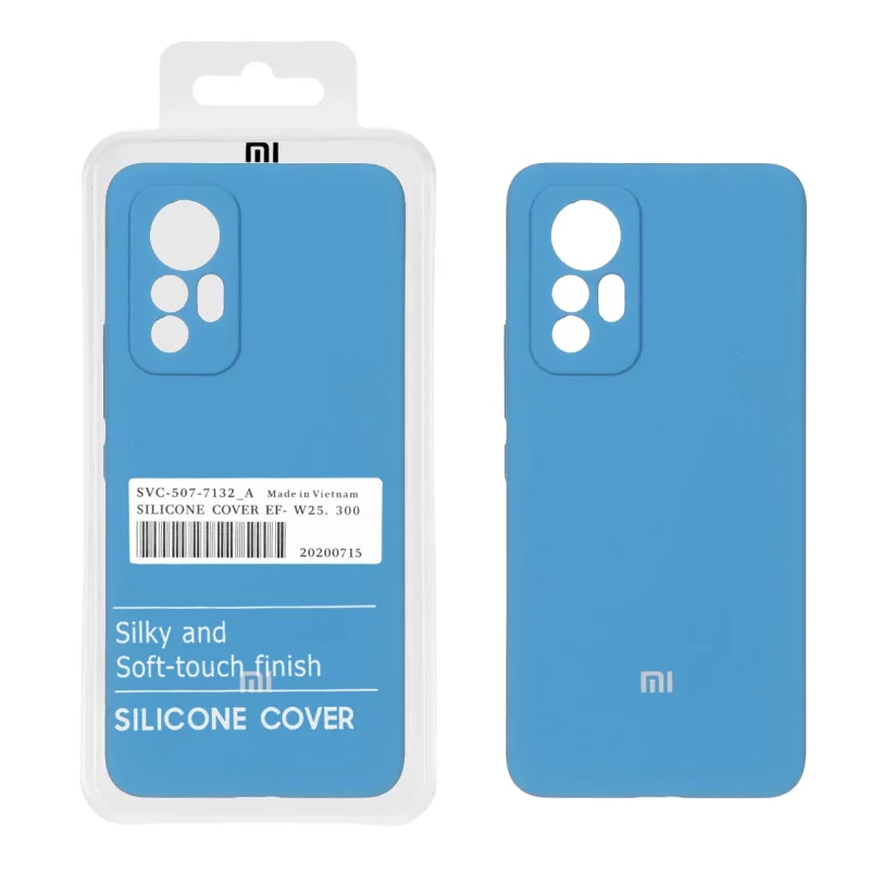 قاب سیلیکونی پاک کنی اورجینال درجه یک Xiaomi Mi 12 Lite - آبی (پک دار) - تصویر 2