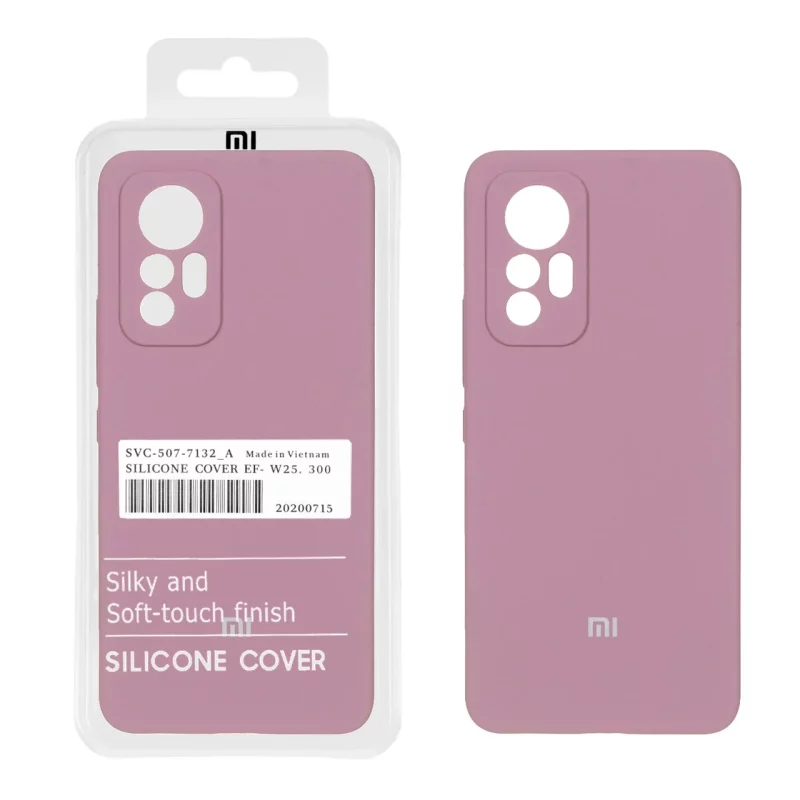 قاب سیلیکونی پاک کنی اورجینال درجه یک Xiaomi Mi 12 Lite - بنفش کدر (پک دار) - تصویر 2