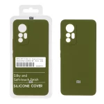 قاب سیلیکونی پاک کنی اورجینال درجه یک Xiaomi Mi 12 Lite - سبز زیتونی (پک دار)