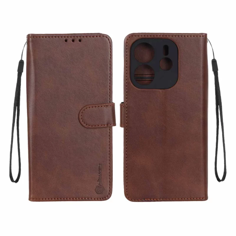 کیف موبایل مگنتی Nillkin مدل Xiaomi Redmi Note 14 4G - قهوه ای - تصویر 2