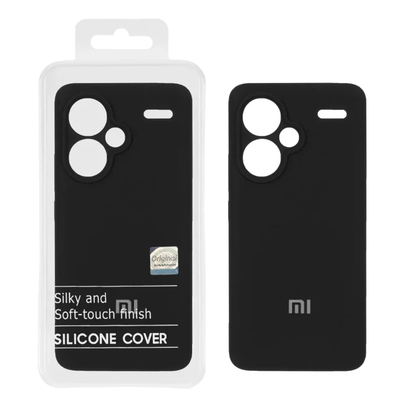 قاب سیلیکونی پاک کنی اورجینال Master Quality مدل Xiaomi Redmi Note 13 Pro Plus 5G - مشکی (پک دار) - تصویر 2