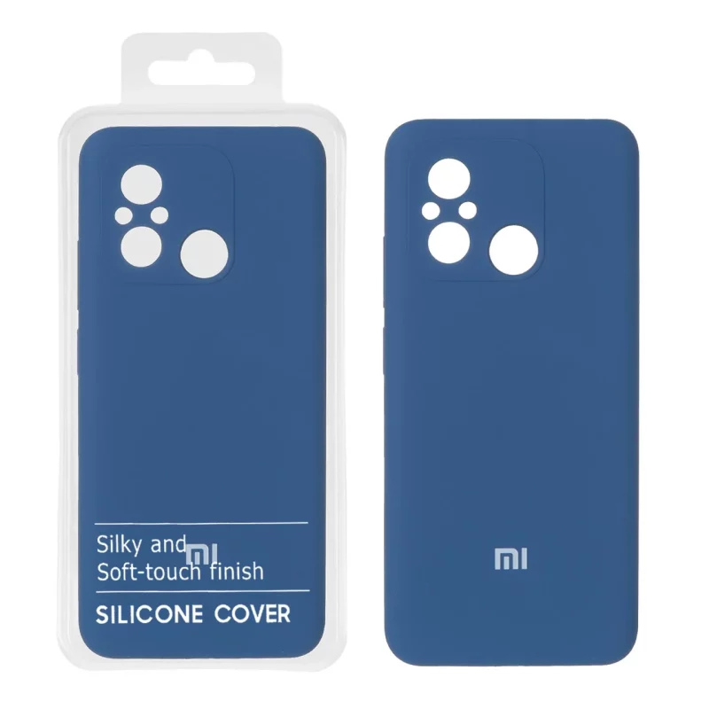قاب سیلیکونی پاک کنی اورجینال درجه یک Xiaomi Redmi 12C / Redmi 11A / Poco C55 - آبی کاربنی (پک دار) - تصویر 2