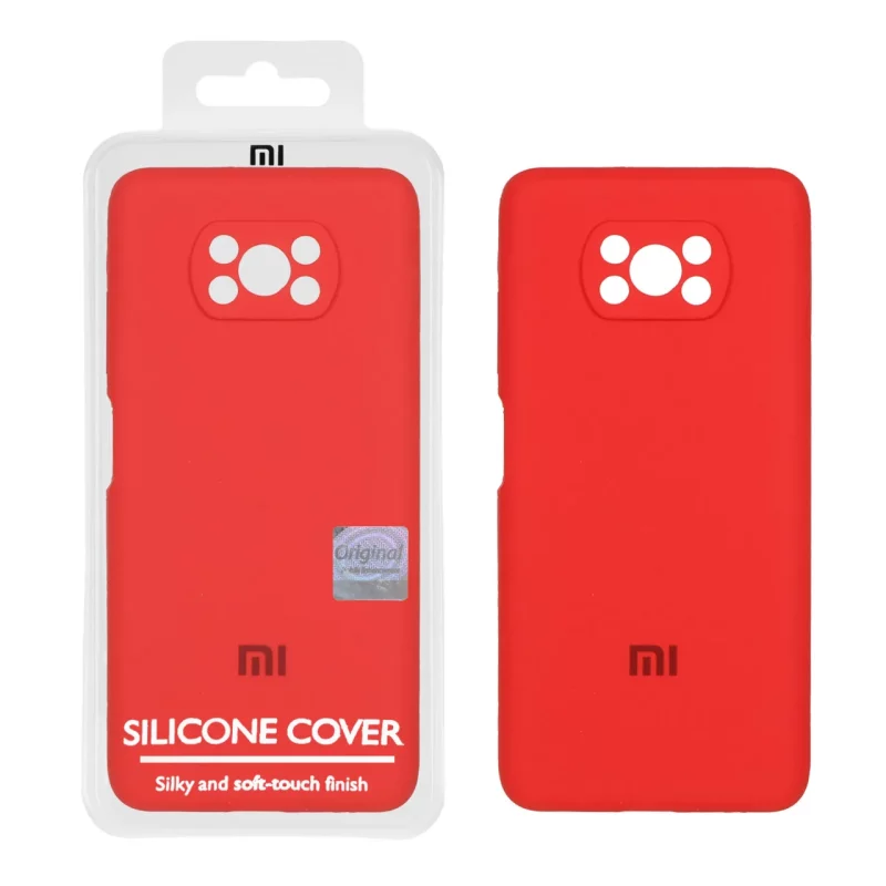 قاب سیلیکونی پاک کنی اورجینال Master Quality مدل Xiaomi Poco X3 / Poco X3 Pro / Poco X3 NFC - قرمز (پک دار) - تصویر 2