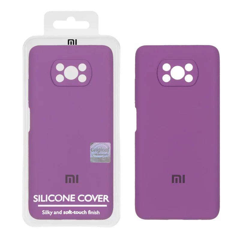 قاب سیلیکونی پاک کنی اورجینال Master Quality مدل Xiaomi Poco X3 / Poco X3 Pro / Poco X3 NFC - ارغوانی (پک دار) - تصویر 2