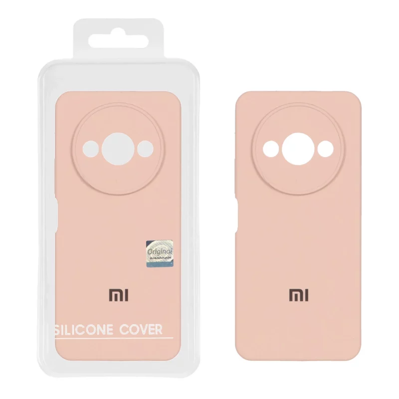 قاب سیلیکونی پاک کنی اورجینال Master Quality مدل Xiaomi Redmi A3 / A3x / Poco C61 - کرم نارنجی (پک دار) - تصویر 2