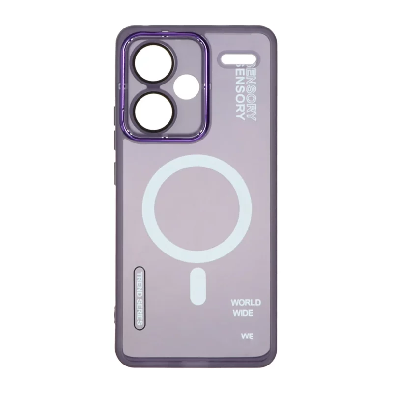 قاب Diamond Space طرح مگ سیف لنز گلس دار Xiaomi Redmi Note 13 Pro Plus 5G - بنفش - MPS - تصویر 2