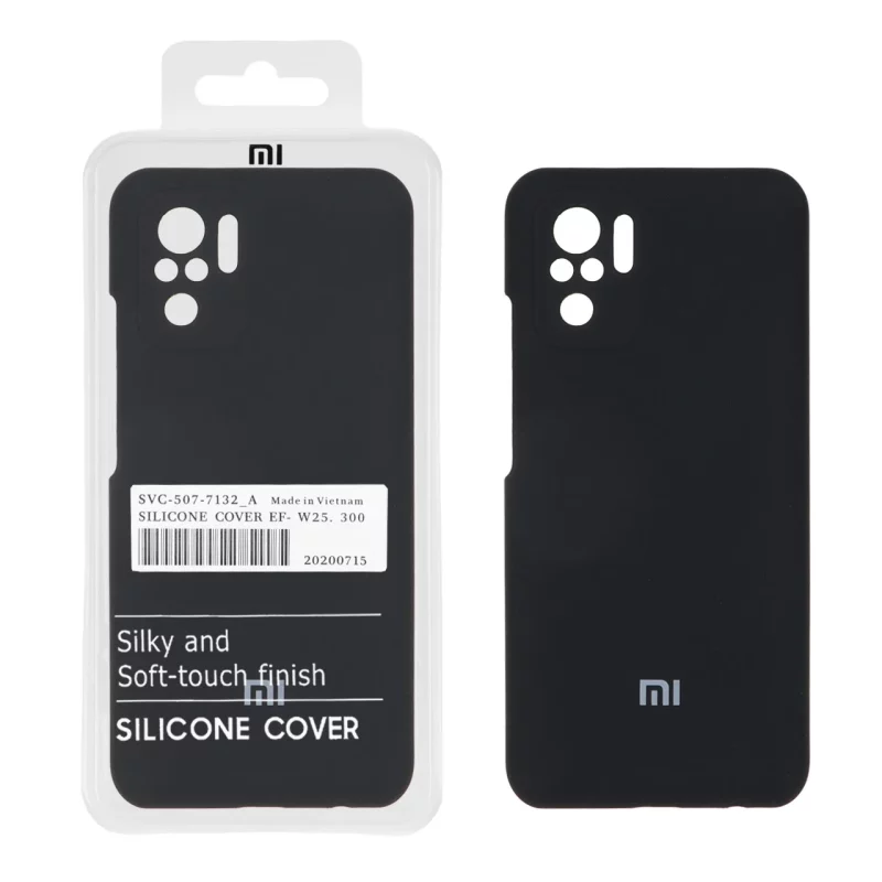 قاب سیلیکونی پاک کنی اورجینال درجه یک Xiaomi Redmi Note 10S / Redmi Note 10-4G / Poco M5S - مشکی کد 1 (پک دار) - تصویر 2